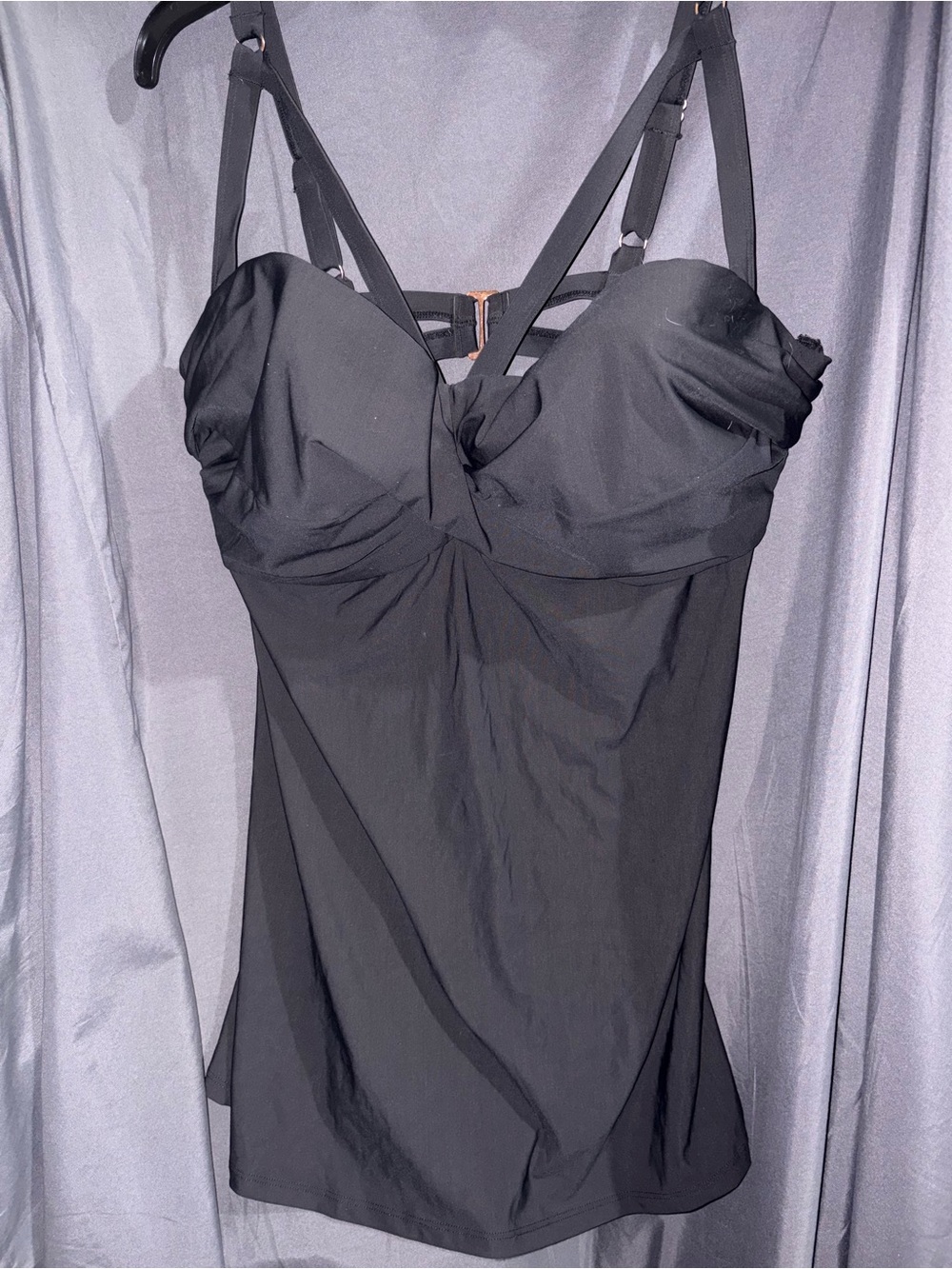Smart Sexy Swim Black Sweetheart Bathing Suit Top 38 DD